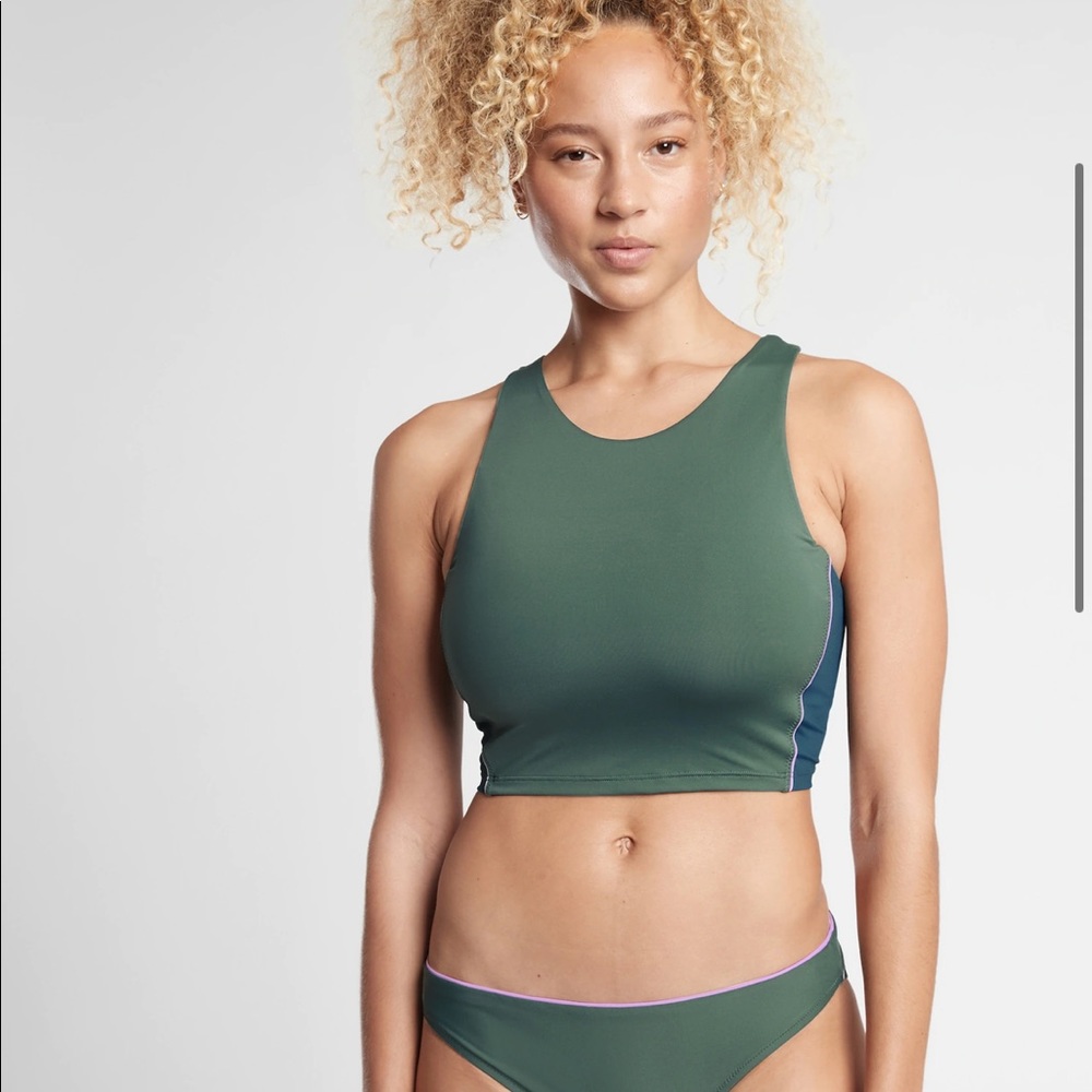 BRAND NEW! Athleta Colorblock Crop Bikini Top D-DD